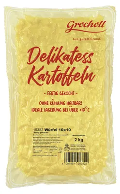 Obrázek produktu pro Grocholl brambory kostky 10x10mm připravené k vaření sáček 2000g
