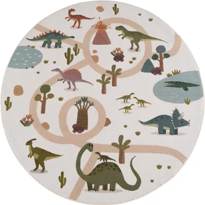 Produktbild von Kinderteppich Creme 160 x 160 cm Rund