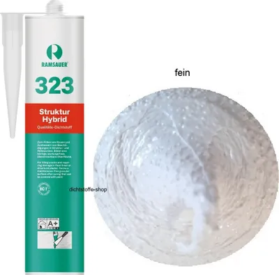 Produktbild von Ramsauer 323 Struktur Hybrid Dichtstoff 310ml Kartusche weiss fein