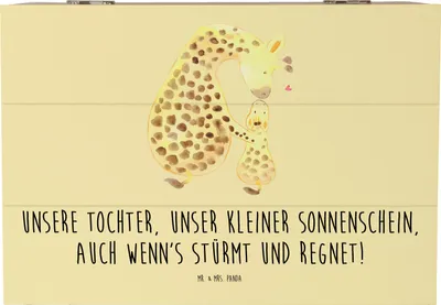 Produktbild von Mr. & Mrs. Panda Kiste Tochter Sonnenschein 22 x 15 cm - Gelb Pastell - Geschenk, Geburtstage, Liebe, Überraschung, Schatulle, Optimismus, Freude, schatzkiste holz, Box