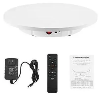 Zdjęcie produktu dla Gramofon, obrót o 360 stopni, sterowanie za pomocą pilota, zasilanie bateryjne