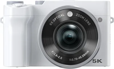 Zdjęcie produktu dla INF Aparat cyfrowy DC209X z 8X zoomem optycznym, nagrywaniem 5K/25FPS i interpolacją 64MP, 720x1280 IPS ekranem dotykowym Biały
