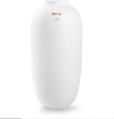 Image de Bloomique - Vase Magret - Vase blanc intérieur - Vase en verre - Vase à fleurs - H40 x Ø19 cm - Vase fait main - Emballage renforcé