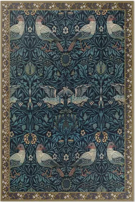 Produktbild von Bird On The Field von William Morris – Vinylteppich – 100x150 cm – Indoor Teppich – Flur – Pflegeleicht – Modern