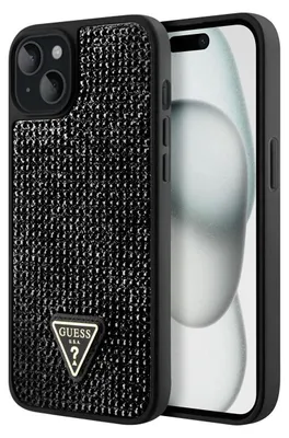 Produktbild von Guess, Schutzhülle Triangle Diamond Apple iPhone 15, Schwarz