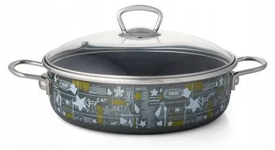 Produktbild von METALAC Emaille-Topf mit Deckel 26 cm 4L