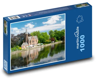 Obrázek produktu pro Puzzle 1000 Belgie - hrad u jezera - martinpuzzle