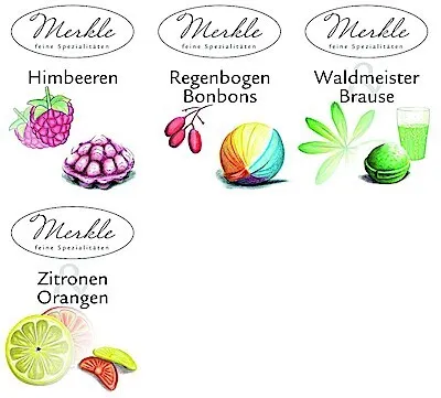 Produktbild von Wegmann Gourmet Bonbon Mix Probierpaket 1 - Regenbogen Himbeeren Zitrone-Orange Waldmeisterbrause