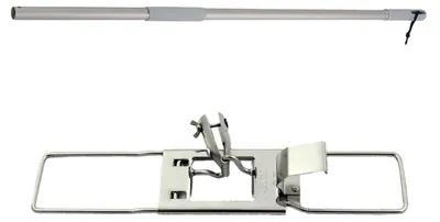 Produktbild von Ha-Ra Bodenexpress 42cm aus Edelstahl mit Teleskop-Stiel I robuster Boden-Wischer zur Reinigung für Böden & Wände I wendiger Wischmop mit rutschfestem