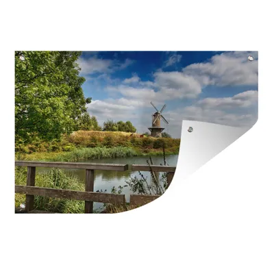 Obrázek produktu pro MuchoWow® Zahradní plakáty - Mlýn v Gorinchemu - 120x180 cm - Zahradní dekorace