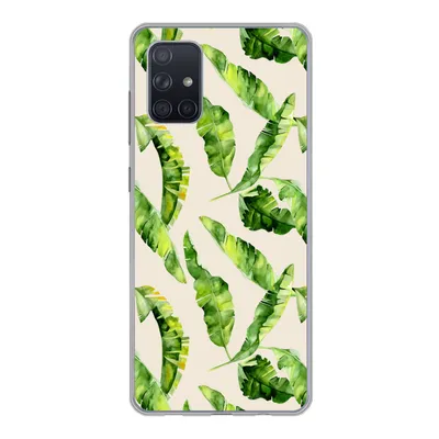 Produktbild von MuchoWow® Handyhülle Schutzhülle Hülle für Samsung Galaxy A51 5G Blatt - Tropisch - Muster Silikon Softcase Handy Hülle - Abbildung