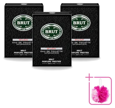Image de 3 x Eau de Toilette Brut Musk - 100 ml - Coffret économique - 3 pièces