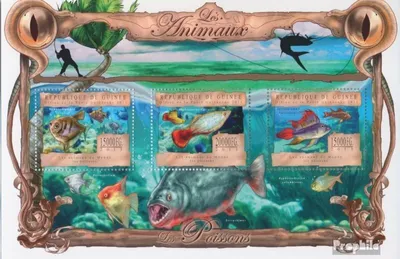 Produktbild von Briefmarken Guinea 2013 Mi 9801-9803 Kleinbogen (kompl. Ausgabe) postfrisch Fische (Gymnocorymbus Ternetzi)