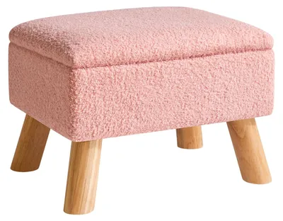 Zdjęcie produktu dla Pufek z pojemnikiem, 40 × 30 × 28 cm, różowy