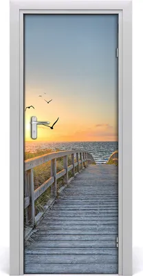 Produktbild von Tulup Türaufkleber 75x205 cm Dekorative Aufkleber Selbstklebend Wasserdichte Tapete Abnehmbar Schlafzimmer Wohnzimmer Wohnkultur - Weg zum Strand