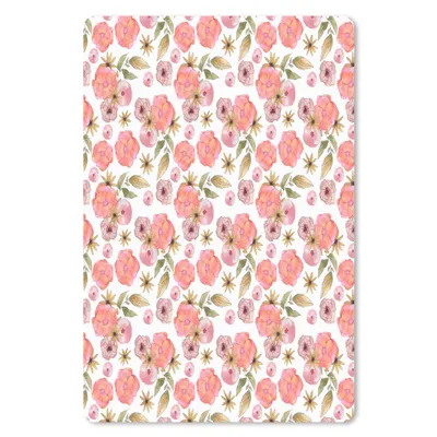 Produktbild von MuchoWow® Mauspad Mousepad Blumen - Rosa - Muster 40x60 cm - Mousepads - Maus Mat - Pad - Mausunterlage - Schreibtisch Accesoire