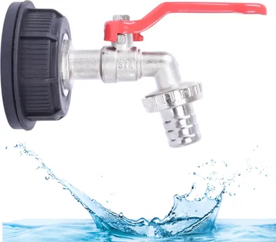 Produktbild von IBC Tank Adapter 3/4, IBC Auslaufhahn, Kugelauslaufhahn, Wasserhahn für IBC-Regenwassertanks 1000l, 120l Fässer 60l Container, Wassertank Zubehör