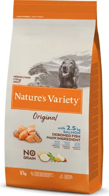 Productafbeelding van Nature's Variety ORIGINAL, graanvrij voer voor volwassen honden, smaak: zalm, groot/extra groot, 12 kg