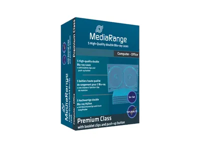 Produktbild von MediaRange BOX38-2, Schmuckschatulle, 2 Disks, Blau, Transparent, Kunststoff, 120 mm, Staubresistent, Kratzresistent