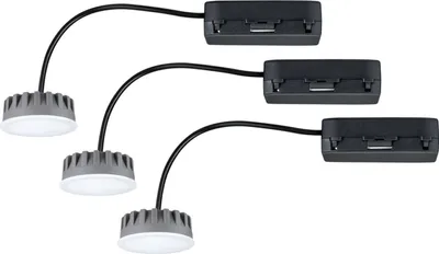 Produktbild von Paulmann 2Easy Einbauleuchten Basis-Set Coin Leuchtmittel UltraSlim dimmbar satiniert LED 3x6,8W 2700K 230V 51mm
