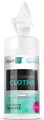 Obrázok produktu pre CLEAN IT vlhčené čistiace utierky na obrazovky 100 ks