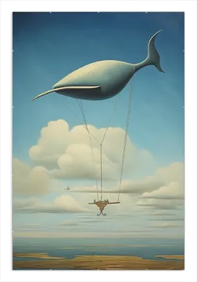 Produktbild von Wallario Wandbild Himmlische Segelfahrt, Größe: 61 x 91,5 cm, Poster mit rahmenlosen Bildhalter