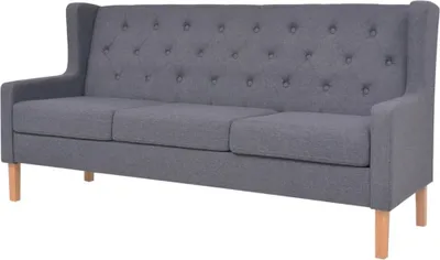 Produktbild von VidaXL 274935, Grau, 3 Sitz(e), Polyester, 1800 mm, 680 mm, 900 mm