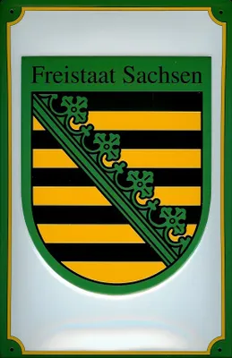 Produktbild von Blechschild Nostalgieschild Sachsen Freistaat Wappen Staatswappen Wappenschild Schild