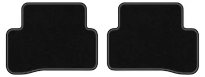 Immagine prodotto di Tappetini posteriori in moquette per Mercedes C W205 con poggiapiede 2015- (station wagon/berlina) – 2 pezzi, neri, su misura – Wielganizator LUX