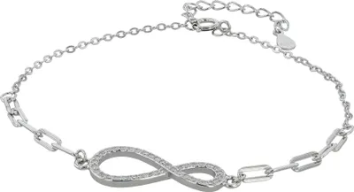 Produktbild von 925/- Echt Silber Armband "Nova", Infinity, rhodiniert, 17+3 cm