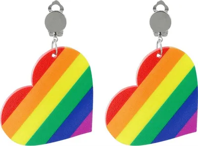 Image de Go Go Gadget – Clips d'oreilles – Fierté – LGBTQ+ – Arc-en-ciel – Cœur