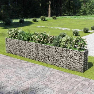 Obrázek produktu pro vidaXL Gabionové zvýšené lůžko z pozinkované oceli 540 × 50 × 100 cm