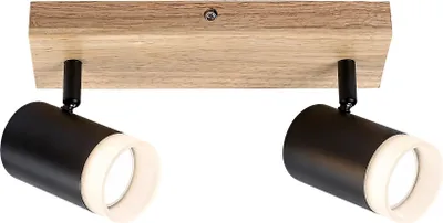 Obrázok produktu pre Spot 2Xgu10 Čierny/Drevo Rabalux Toras