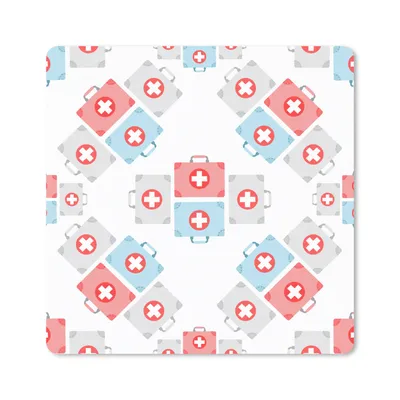 Produktbild von MuchoWow® Mauspad Mousepad Erste-Hilfe-Kasten - Abstrakt - Muster 30x30 cm - Mousepads - Maus Mat - Pad - Mausunterlage - Gaming