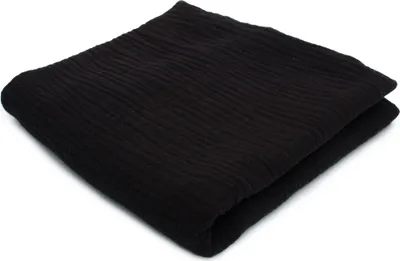Obrázek produktu pro Bavlněná mušelínová tkanina Double Gauze, Double Gauze Black 50 x 130 cm