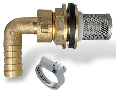 Produktbild von Regentonnendurchführung Tankdurchführung Loch 27 mm Winkel Verschraubung Filter