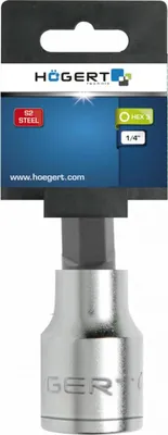 Produktbild von Högert Hex-Schraubendrehereinsatz 3 mm, 1/4"