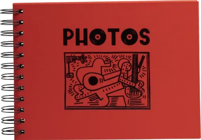 Produktbild von Exacompta 15183E Fotoalbum mit Spiralbindung, 50 schwarze Seiten, Musicart - Rot