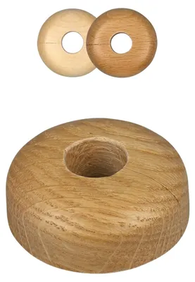 Imagen del producto de Solidchoice - Juego de 2 rosetas de madera para tuberías de calefacción, de 15 mm a 22 mm