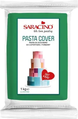 Produktbild von Saracino Pasta Cover 1 kg Grün verde  Rollfondant Einschlagmasse
