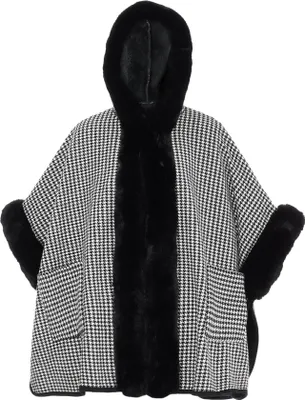 Produktbild von FRAULLY damen strickponcho - wollweiss, M
