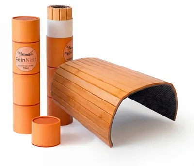 Produktbild von Armlehnen-Tablett Armablage Sofatablett - 41,5 x 34 cm - Bambus - Naturfarben - Rutschfest