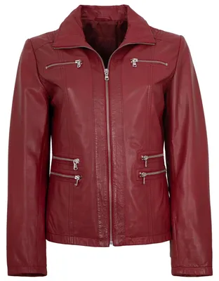 Produktbild von MADDOX - Damen Lederjacke Lammnappa kirsche Größe 50