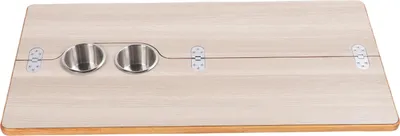 Zdjęcie produktu dla Zamiennik blatu do kampera z 2 uchwytami na kubki, składany, 80 x 40 cm, blat z litego drewna do przyczepy, jachtu, na pokład, do jadalni, do pracy, kolorowy