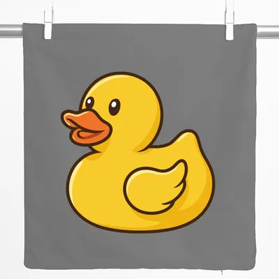 Produktbild von Huuraa Kissenbezug Quietscheente Gummiente Badeente 40x40cm Steel Grey Baumwolle Dekokissenbezug Geschenkidee