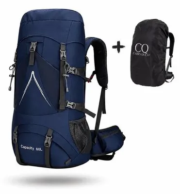 Produktbild von CarryQuest® Wanderrucksack 60L wasserdicht Nylon Blau