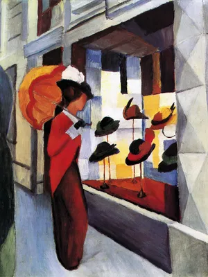 Produktbild von August Macke Kunstdruck Bild - Hutladen, 1914 (80 x 60 cm)