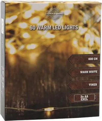 Obrázek produktu pro Řetěz 60Led Světel Vnitřní S Časovačem