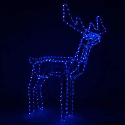 Obrázek produktu pro LED Sob s pohyblivou hlavou - 115cm, 288LED, IP44, motorek, modrá