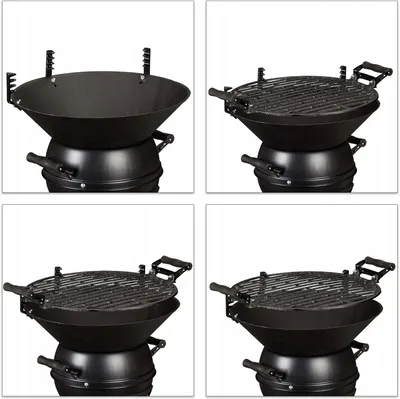 Zdjęcie produktu dla Grill Żeliwo I Stal Regulacja Wysokości Przenośny Z Rusztem + Gratis
